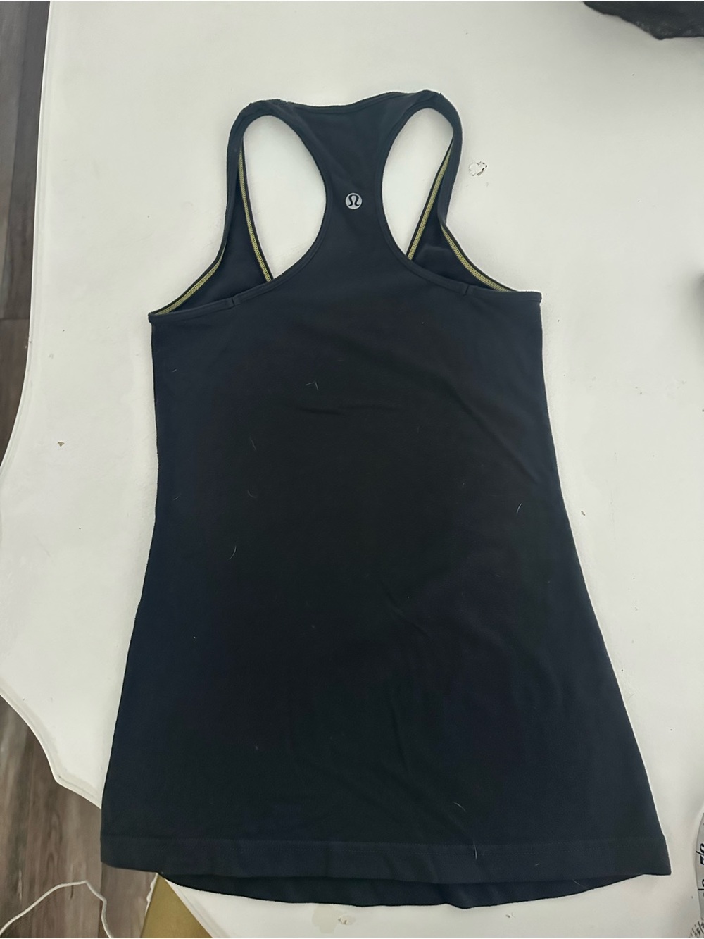 Lululemon Grey Cool Racerback Athletic Tank Top Contrast Trim Size 4 (S)